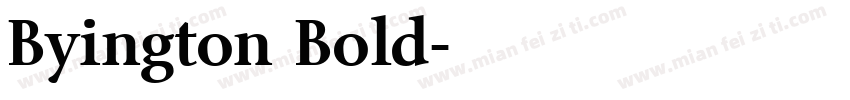 Byington Bold字体转换